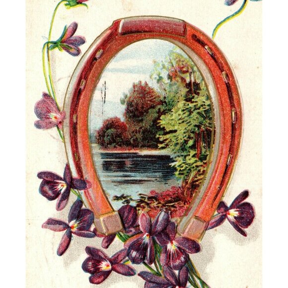 Postcard, Antique, Birthday Greeting Card November 29 1911 Green 1¢ Stamp - Picture 1 of 3